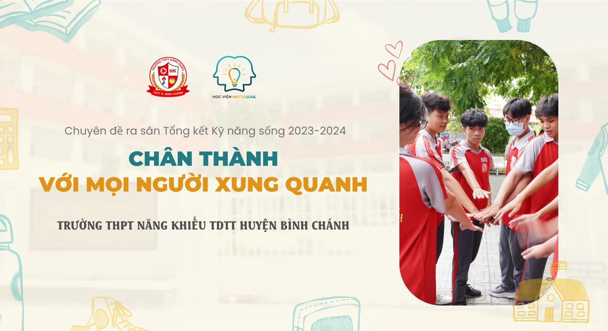 Banner Chan thanh voi moi nguoi xung quanh