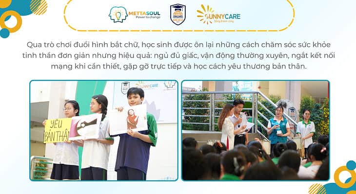 Học viên METTASOUL tham gia hoạt động chăm sóc sức khỏe tinh thần.